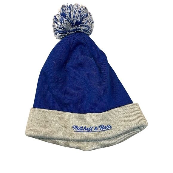 Mitchell & Ness New York Knicks Cuffed Knit Beanie with Pom Multicolor - Picture 2 of 2